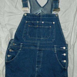 Blue Jean Overall Shorts, New, Never Worn Size L